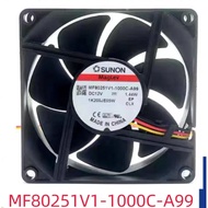MF80251V1-1000C-A99 12V 1.44W Built-in SUNON 8025 8cm Magnetic Suspension Cooling Fan