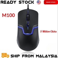 Gaming Mouse M100 Optical 1600 DPI USB Mice Laptop PC General Backlight