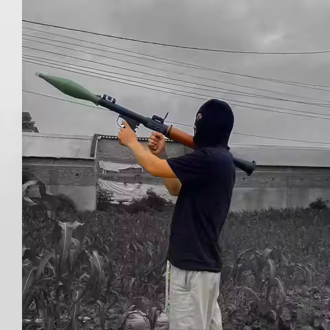 130cm 1:1 Scale RPG Rocket Launcher Game Prop Ornament via 3D Printing, Simulated Appearance Simple 