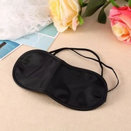 MATA AL PLAIN BLACK POLYESTER EYE MASK / SLEEPING EYE MASK BLACK FOR SLEEP