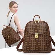 DC8 Retro Backpack Women Floral School Bag Leather Travel Bagpack Korean Sling Bag Female Backpack