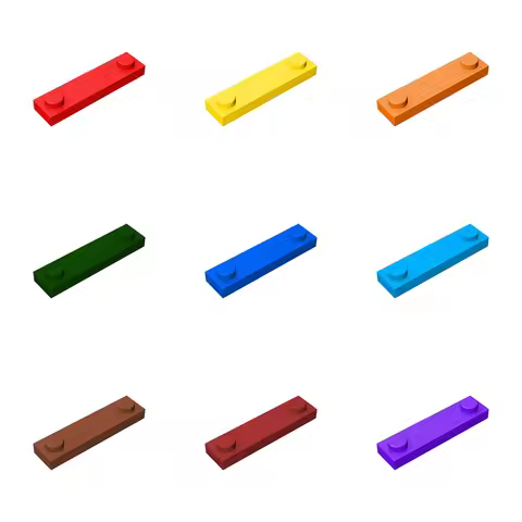 100pcs 92593 Modified 1 X 4 With 2 Studs Bricks Collections For Technical MOC DIY Building Blocks Co