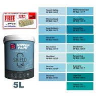 📌 (NO EXCHANGED / REVERSED) (1565-1597) 5L Nippon Paint Exterior Q-Shield Extra Delightful Greens & 