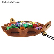 [Tech] PU Leather Dice Bag Tray Cute Drawstring Pouch Coin Purse Dice Storage Bag Boutique