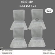 Mika Plastic Cake Mika Plastic Size 19.8x19.8x5.5 Cm (Contains 50 Pcs-WT1A)