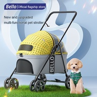 BELLO Pet Stroller Cart Dog Cat Walking Hand Cart Pet Cart Dog Lightweight Foldable Dog Walking Parm