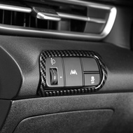 Car Styling Carbon Fiber Interior Head Light Lamp Adjustment Button Cover Trim For Hyundai Elantra C