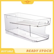[CloudsMiles] 2-Layer Refrigerator Can Organizer - Automatic Rolling Beverage Storage Box for Soda, 