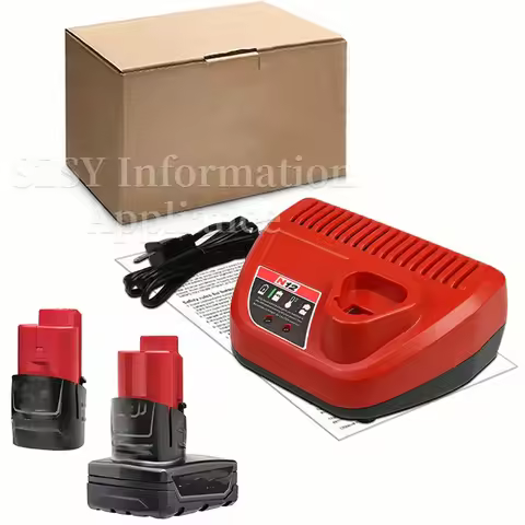 Lithium ion Battery Charger Replacement for Milwaukee 48-59-2401 Charger for Milwaukee M·12 Battery 