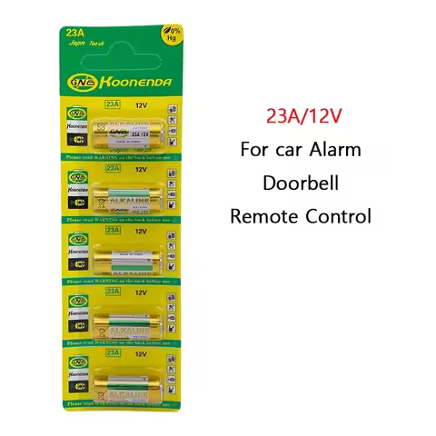 5PCS/1Card Dry Cell 12V Alkaline Battery A23 23A 23GA A23S E23A MS21 V23GA GP23A LRV08 For car Alarm