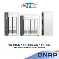 QNAP NAS 2 Bay 4GB TS-216G | 2 Bay 2GB TS-233 | 4 Bay TS-433-4G