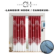 Comfy Bedding SemiBlackout Door Curtain Window Hook Type Modern Langsir Tingkap Tirai Bilik Langsir Pintu (YG#1)