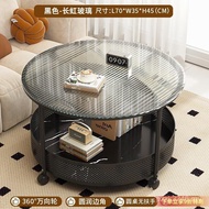 Tempered Glass Table Coffee Table Side Sofa Side Small Table Bedside Gu Ke Xiaoen Cabinet Side Movin