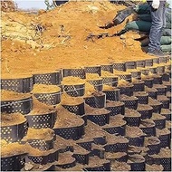 Polyethylene Geo Grid for Retaining Walls, 5 cm/2 Inch Deep Scalable Gravel Stabilizer Grid for Walk
