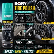 Koby Tyre Polish 450ML Tire Shine Coating Spray Tyre Long Lasting Gloss Spray Black Protectant Spray