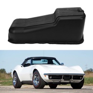 Engine Oil Sump Pan  4 Quarts Black Aluminum Cast Replacement for Small Block V8 2 Piece Rear Main 2