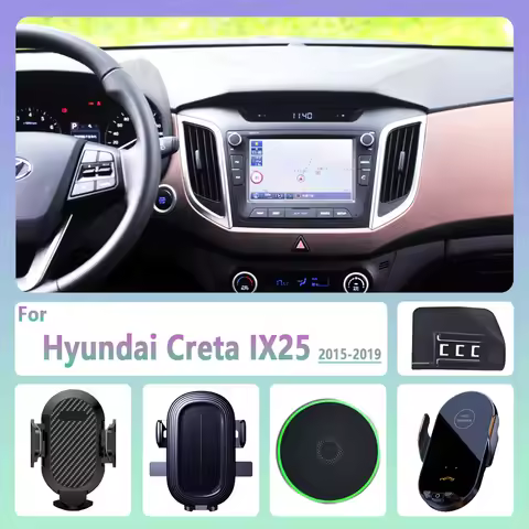 For Hyundai Creta IX25 2015 2016 2017-2019 Car Phone Holder Wireless Charging Magnetic Phone Holder 