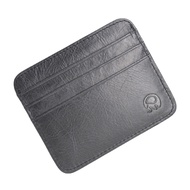 New Thin Genuine Leather Mini Wallet Slim Bank Credit Card Holder Mens Business Small ID Case For Man Purse 6 Slots Cardholder