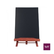 Securit Elegant Mahogany Table Chalk Board With Rubber Wood Easel Stand W22xH36cm