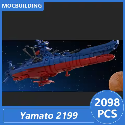 Space Battleship Yamato 2199 Anime Colors Model Moc Building Blocks Diy Asseemble Bricks Educational