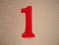 Number Candle Pastel #1 B7501-07-01RE