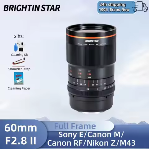 Brightin Star 60mm F2.8 II 2:1 Magnification Full Frame Macro Lens for Sony E nikon Z Canon R RF EOS