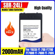 High Quality SBR-24Li 7.4V 2000mAH Walkie Talkie Batteries for YAESU FT-70D FT70D FT70DR FT-70DR FT-
