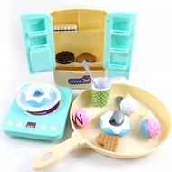 Yk 34 Children's Toys DELICIOUS FOOD Fridge Cabinet ICE CREAM/Cooking Toys Cooking SET