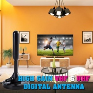 HDTV 30dBi Digital Aerial Antenna Signal Double Amplifier Indoor/Outdoor VHF UHF DVB-T2 TV Receiver
