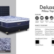 spring bed Central deluxe pillow top uk 160 bonus bantal