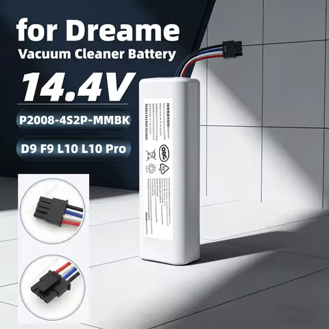 P2008-4S2P-MMBK 14.4V 5600nAh Battery Replacement for Dreame D10s L10s D9 Pro D10 L10 D10 Plus D9 Ma