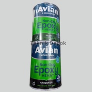 Avian Non-Sag Epoxy Glue 2 Components Resin 1,600 Grams and Harderner 1,600 Grams Putty for Iron, Al