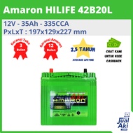 Aki Mobil Toyota Agya NS40ZL / 42B20L Amaron Hi-Life 12V / 35Ah