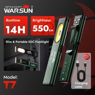 Warsun T7 PRO LED Torch Light 650LM Compact Flashlight Rechargeable 6 Modes for Camping & Car Repair