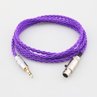 8 Core Audio Headphone Upgraded cables 3.5mm stereo plug to mini XLR for AK G Q701 K240S K271 K702 K
