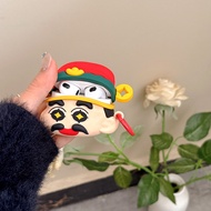 [Pro3 2025] 3D Cartoon New Year God of Wealth Shin-chan with Ring Buckle Case for AirPods4/4ANC/1/2/