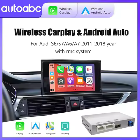 2025 Wireless Carplay Android Auto for Audi A6 S6 A7 C7 RMC with Android Auto Interface AirPlay Mirr