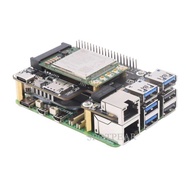 New

 Rasberry Pi 5 PCIe TO MiniPCIe 4G Gigabit Ethernet RJ45 USB HUB HAT+ SIM7600G-H/EG25-G
