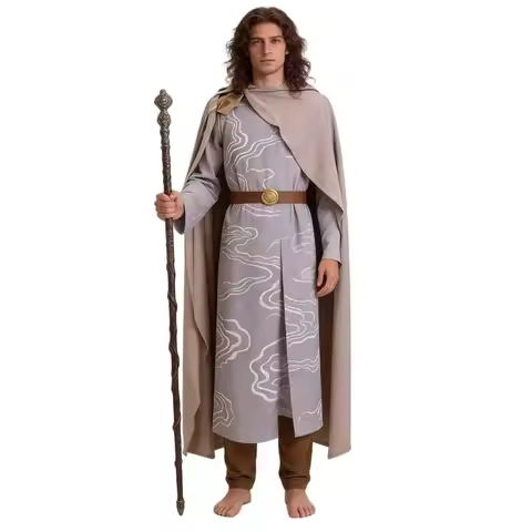 LKO Fantasia Medieval Elf Elrond Cosplay Clothing Movie Lorded Rings Men Disfraz Costume Male Hallow