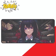 Yabaii Lycoris Recoil Large Mouse Pad Anime Mousepad Gaming Desk Pad 80x30cm 90x40cm 70x40cm 40x30cm