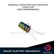 ORIGINAL ELCO 4700uF 25V NICHICON CAPACITOR ELKO 25VOLT 4700 uF CAPACITOR 4800uF 25 Volt 4800 uF 25 