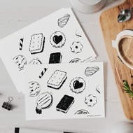 I ❤️ biscuit | A5 Ink art art prints | Post card | B/W