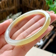 冰種 天然翡翠 緬甸 A玉 玉鐲 • 冰種黃翡貴妃鐲