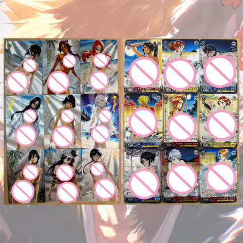 Anime Bleach Diy Homemade Color Flash Cards Inoue Orihime Kuchiki Rukia Nelliel Tu Odelschwanck Unoh