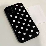 TPU White Black Polka Dot Fashion Case White Black Polka Dot TPU Fashion Shockproof Anti-Drop Black 