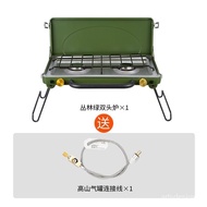 MZSW People love itNew Portable Gas Stove Portable Gas Furnace Outdoor Camping Outdoor Barbecue Gas Stove Double-Headed