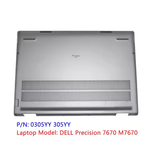 Gray New Original For DELL Precision 7670 M7670 Bottom Cover Lower Case Shell 0305YY 305YY