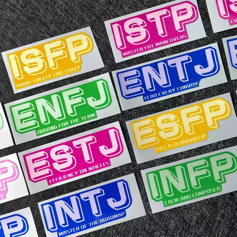 MBTI Driver Sticker 16 Personality Types Reflective for Car Motorcycle