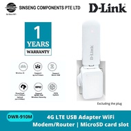 D-Link DWR-910M 4G LTE MicroSD Sim Card Wi-Fi Modem/ Router USB Adapter