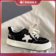 [Ready] Sisjuly Women's Y2K Shoes Women's Star Canvas Shoes Women's New Thick Bottom Casual Board Sh